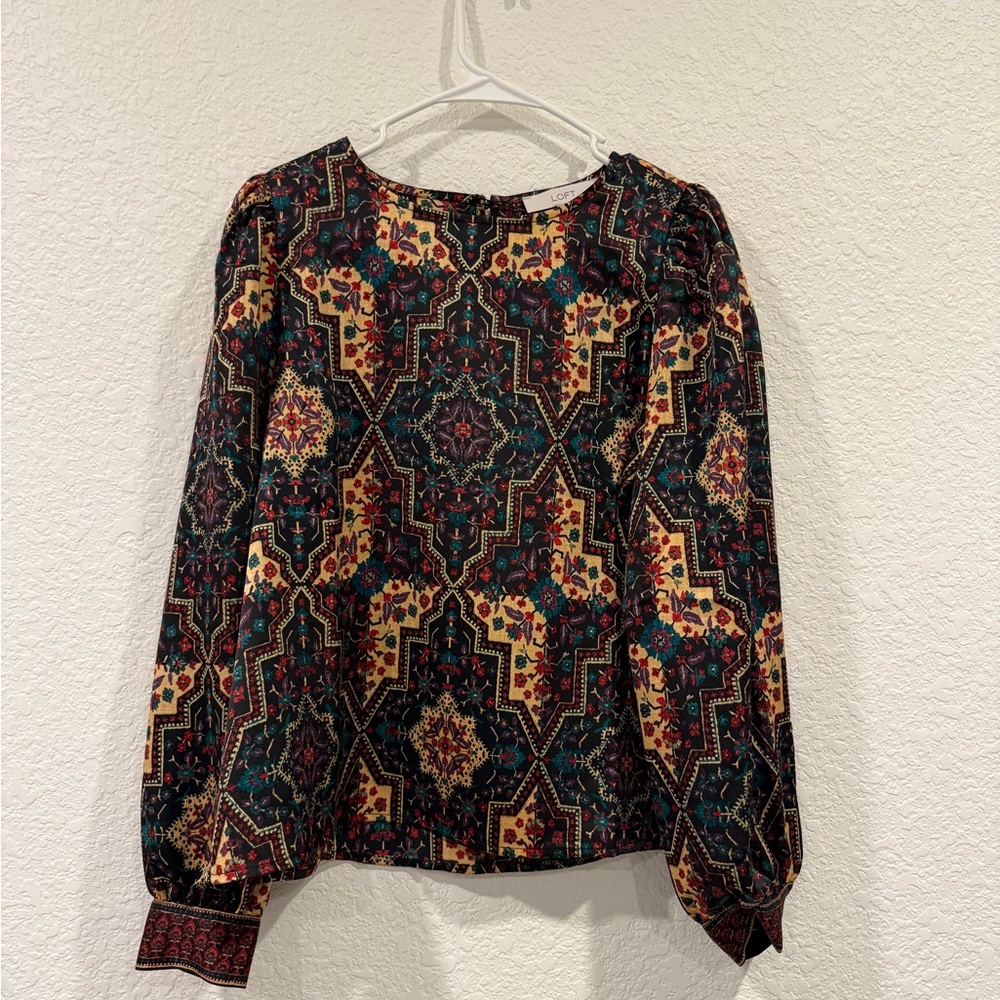 Loft Geometric Pattern Top - Picture 2 of 5